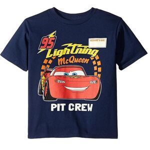 Cars Boys Pit Crew Lightning McQueen T-Shirt / Navy